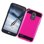 Wholesale LG Stylo 3 Armor Hybrid Case (Hot Pink)